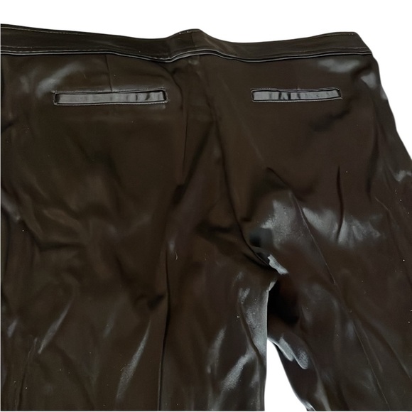 Cache size 14 black satin wide leg dress pants high waisted zip front - Picture 6 of 16